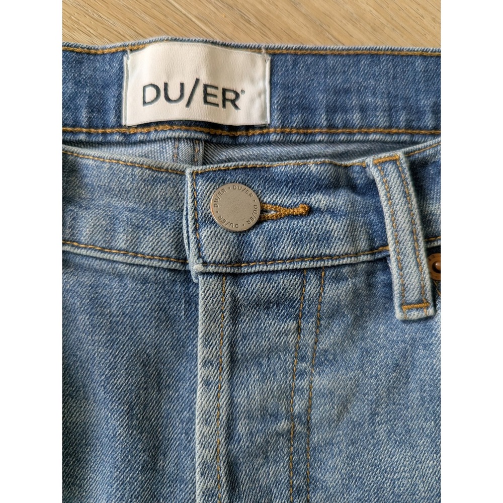 DU/ER Women Performance Denim Jeans Medium Wash Button Fly WFMR5318 28x27 - Picture 7 of 12
